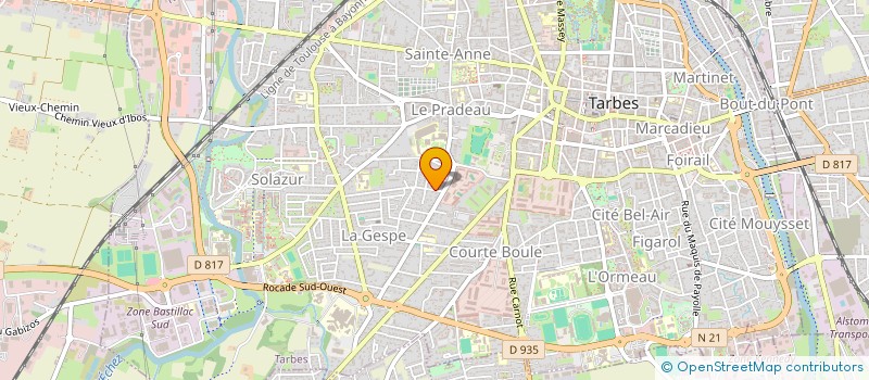 localisation de l'entreprise SCI TOULOUSE-LAUTREC  TARBES