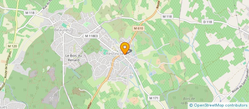 localisation de l'entreprise SCI TOURNESOL  RESTINCLIERES