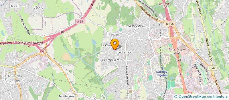 localisation de l'entreprise SCI TOURSALVY  DARDILLY