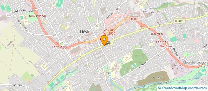 localisation de l'entreprise SCI TOUSSAINT  LIEVIN