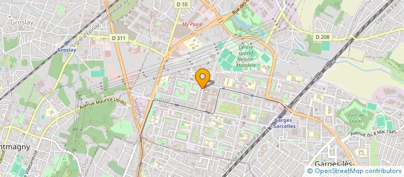 localisation de l'entreprise SCI TOVA  SARCELLES