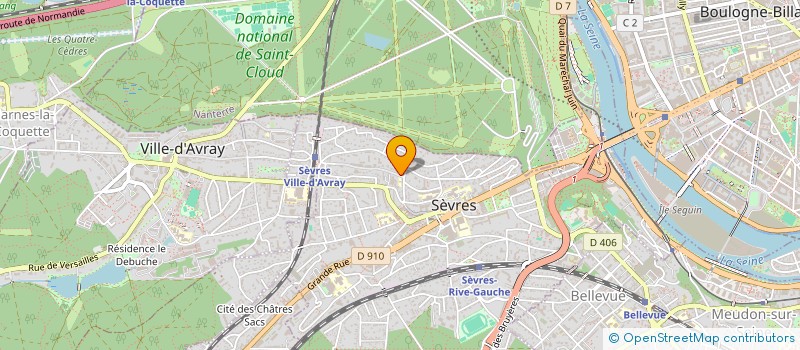 localisation de l'entreprise SCI TOZIERES à SEVRES