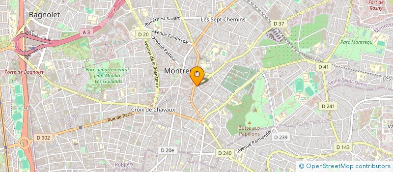 localisation de l'entreprise SCI TP - INVEST à MONTREUIL