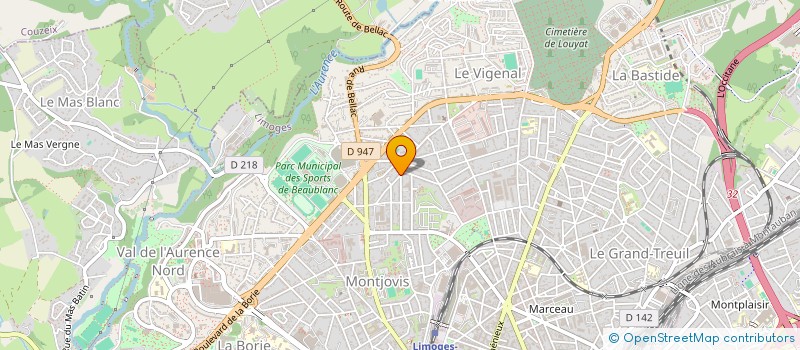 localisation de l'entreprise SCI TRABA  LIMOGES