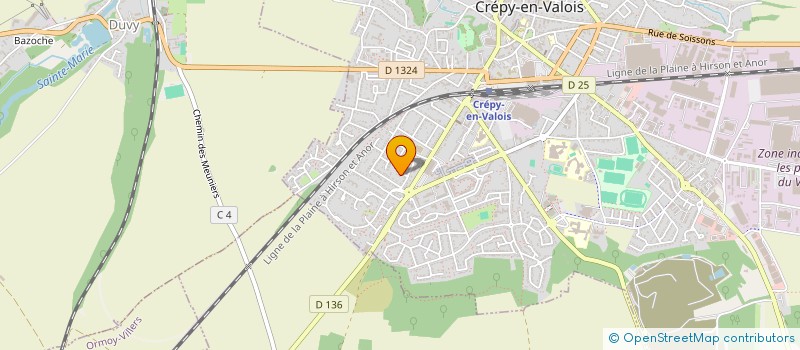 localisation de l'entreprise SCI TRAITEUR DU VALOIS  CREPY-EN-VALOIS