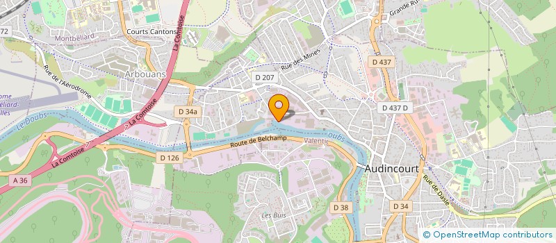 localisation de l'entreprise SCI TRAM  AUDINCOURT