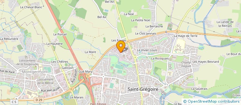 localisation de l'entreprise SCI TRAN KIM  SAINT-GREGOIRE