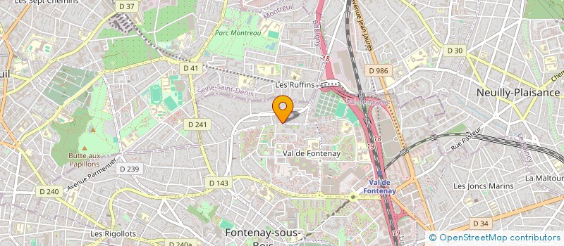 localisation de l'entreprise SCI TRAN LAM à FONTENAY-SOUS-BOIS