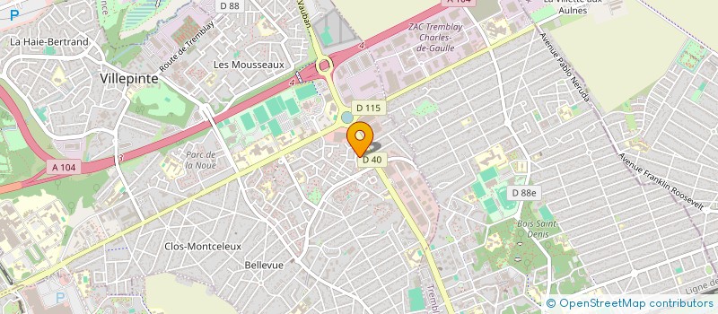 localisation de l'entreprise SCI TRAN-LU à VILLEPINTE