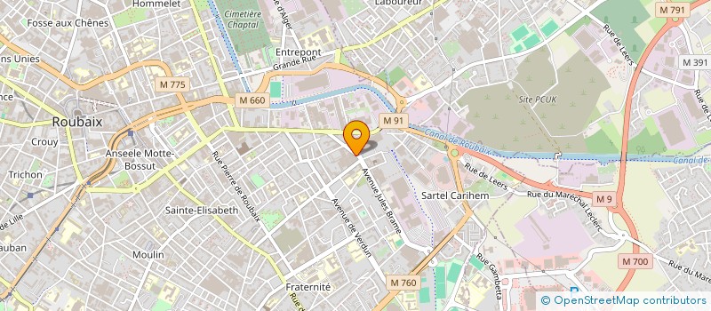 localisation de l'entreprise SCI TRATO LUX  ROUBAIX