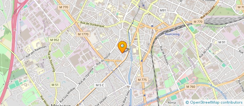 localisation de l'entreprise SCI TRAVAIL & PARTAGE  TOURCOING