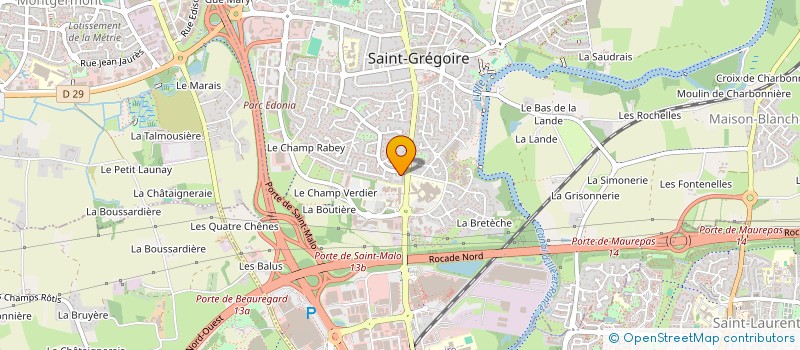 localisation de l'entreprise SCI TRAVERS  SAINT-GREGOIRE