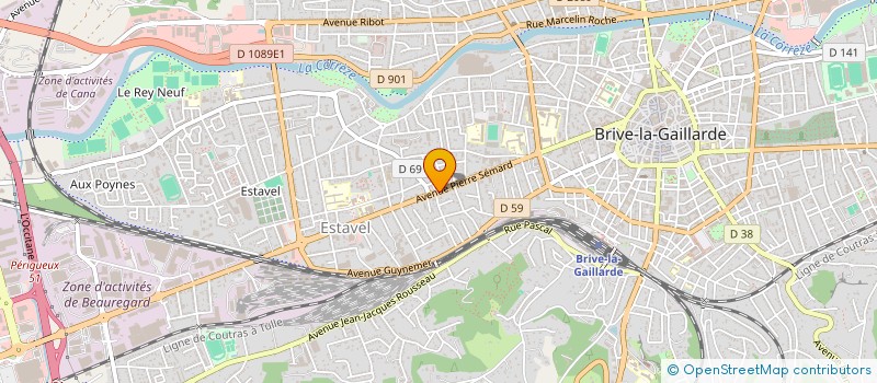 localisation de l'entreprise SCI TRAVERSIERE  BRIVE-LA-GAILLARDE