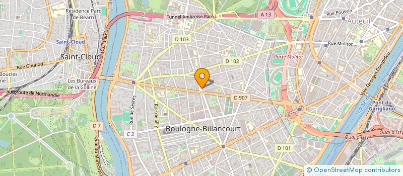 localisation de l'entreprise SCI TREBOIS à BOULOGNE-BILLANCOURT