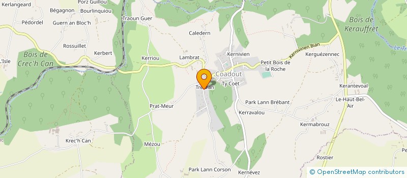 localisation de l'entreprise SCI TREDAN  COADOUT