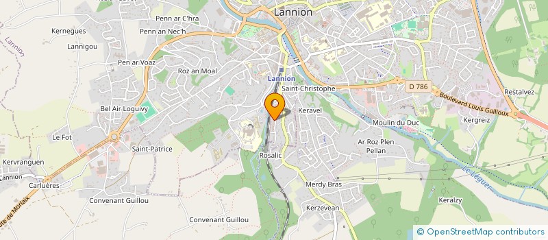 localisation de l'entreprise SCI TREGARMOR  LANNION