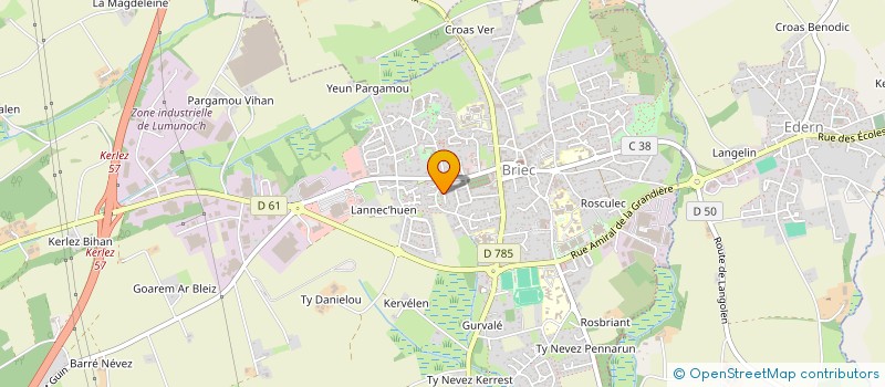 localisation de l'entreprise SCI TREHERVE  BRIEC