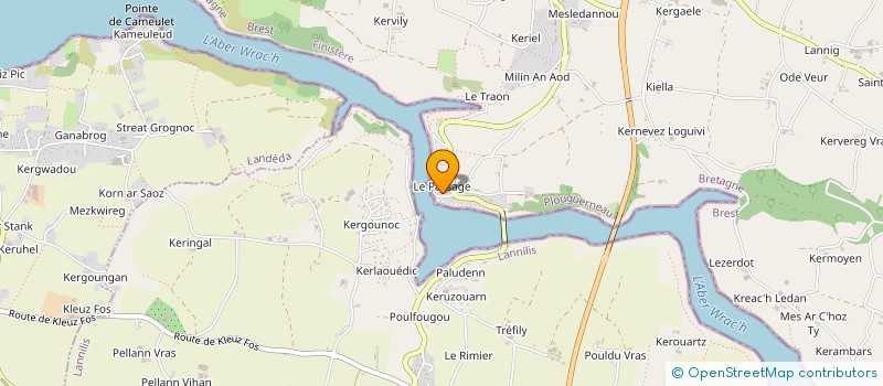 localisation de l'entreprise SCI TREIZ COZ  PLOUGUERNEAU