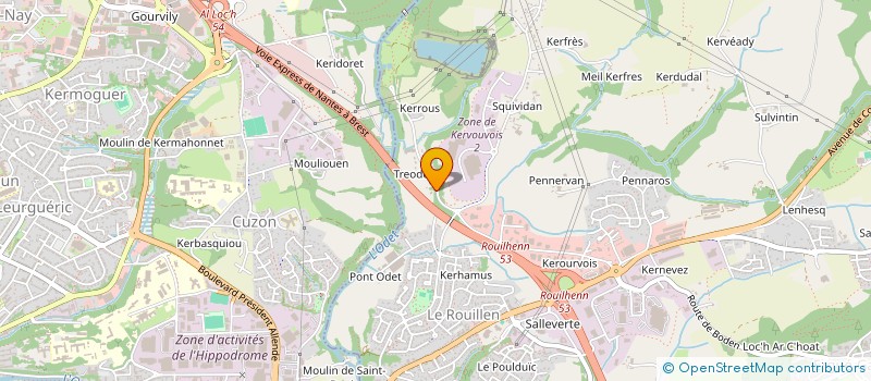localisation de l'entreprise SCI TREODET BIHAN  ERGUE-GABERIC