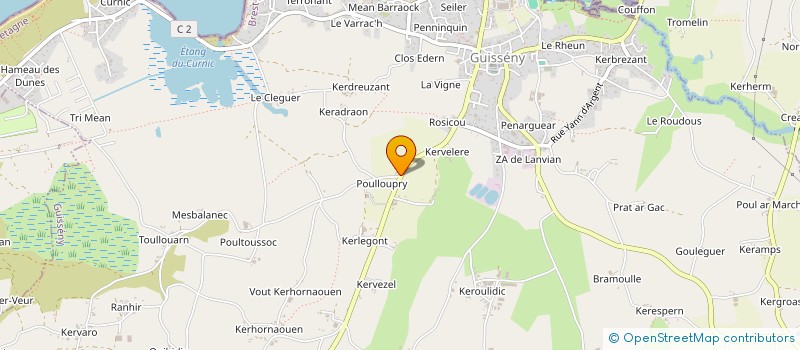 localisation de l'entreprise SCI TREOURON  GUISSENY