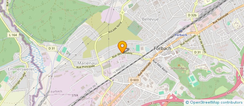 localisation de l'entreprise SCI TREUMAND MASSIV BAU à FORBACH