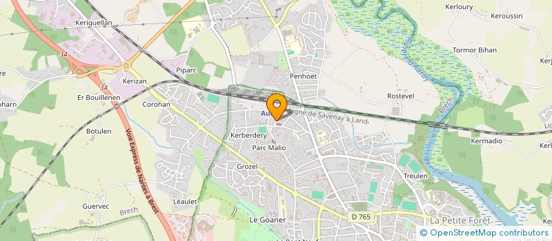 localisation de l'entreprise SCI TRI'IZEL à AURAY