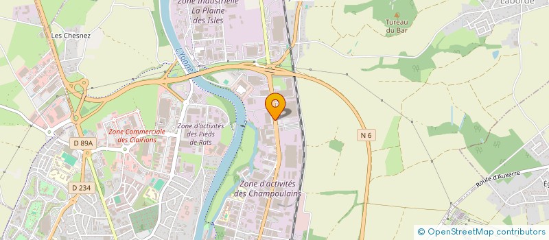localisation de l'entreprise SCI TRIGONE à AUXERRE