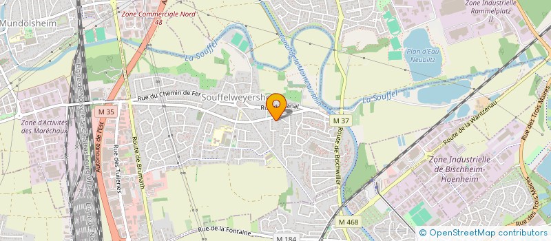 localisation de l'entreprise SCI TRIO  SOUFFELWEYERSHEIM