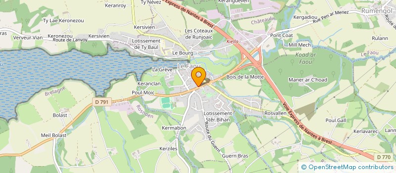 localisation de l'entreprise SCI TROAD AR TERENEZ  LE FAOU