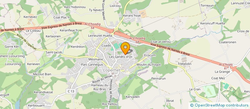 localisation de l'entreprise SCI TROBO  LOPERHET