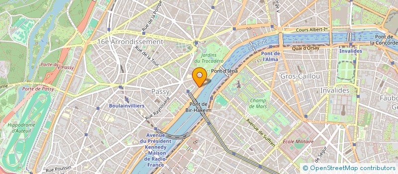 localisation de l'entreprise SCI TROCADERO BEETHOVEN  PARIS