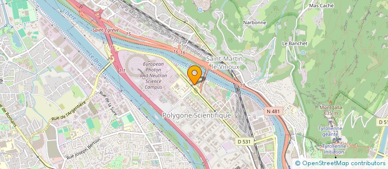 localisation de l'entreprise SCI TROIS CUBES ROVALTAIN  GRENOBLE