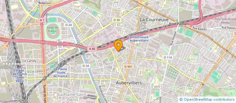 localisation de l'entreprise SCI TROIS M  AUBERVILLIERS