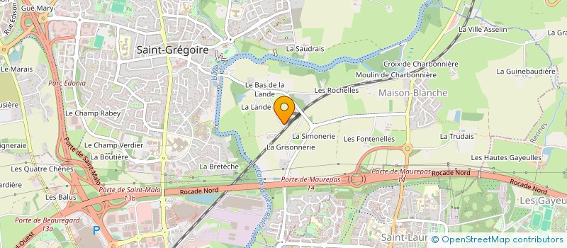 localisation de l'entreprise SCI TROIS SOLEILS  SAINT-GREGOIRE