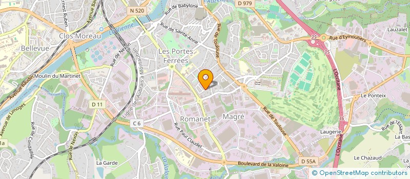 localisation de l'entreprise SCI-TROUSSET-VALADE à LIMOGES