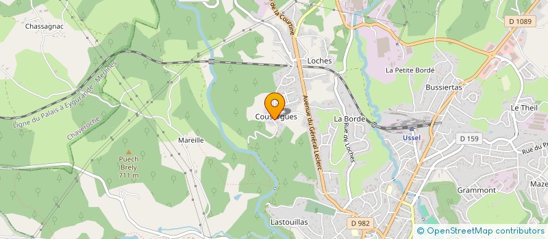 localisation de l'entreprise SCI TROUVE - ZARZA à USSEL