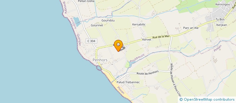 localisation de l'entreprise SCI TROUZ AR MOR DE PENHORS  POULDREUZIC