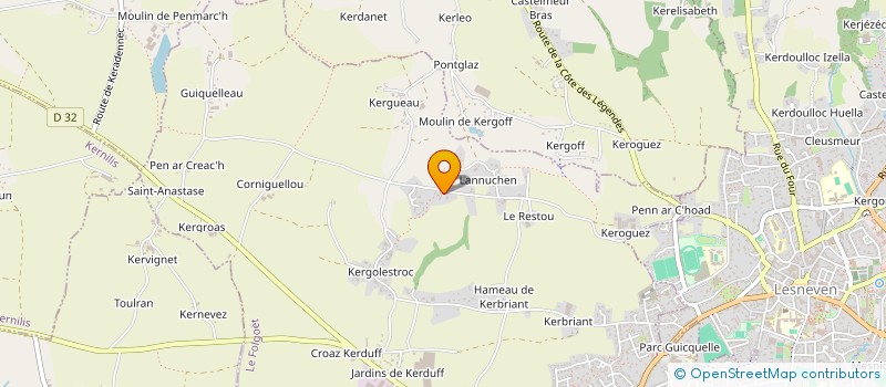 localisation de l'entreprise SCI TROUZ AR MOR GLAZ  LE FOLGOET