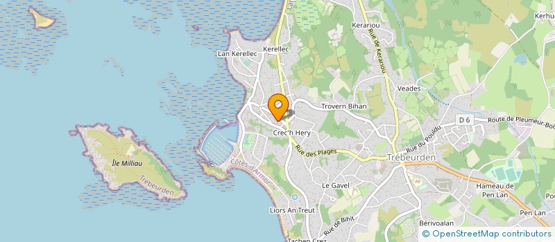 localisation de l'entreprise SCI TROZOUL  TREBEURDEN