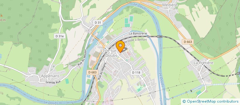 localisation de l'entreprise SCI TSF  L'ISLE-SUR-LE-DOUBS