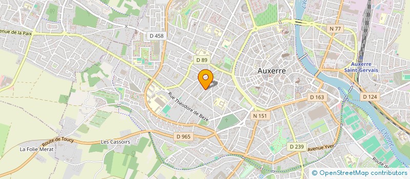 localisation de l'entreprise SCI TSTM à AUXERRE