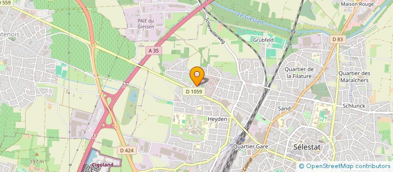 localisation de l'entreprise SCI TTLK  SELESTAT