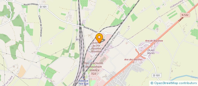 localisation de l'entreprise SCI TUILERIE  CHATEAUNEUF-SUR-ISERE