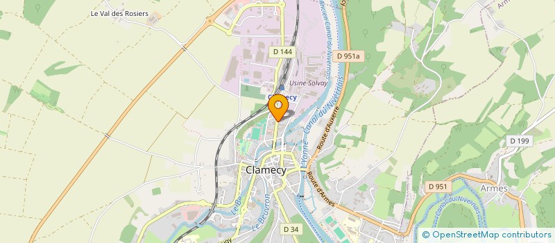 localisation de l'entreprise SCI TULUM à CLAMECY