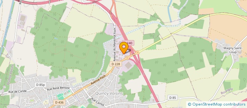 localisation de l'entreprise SCI TV4S  QUINCY-VOISINS