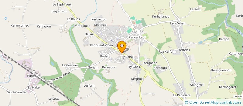 localisation de l'entreprise SCI TY BODEL AUTOMOBILE  MELLAC