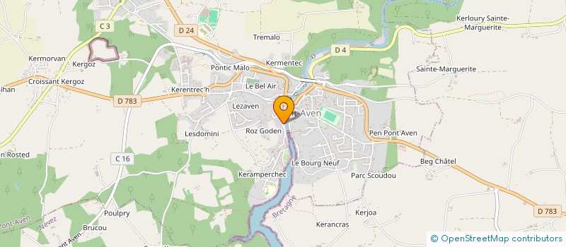 localisation de l'entreprise SCI TY BRAS  PONT-AVEN