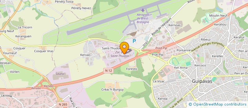 localisation de l'entreprise SCI TY COLO RT  GUIPAVAS