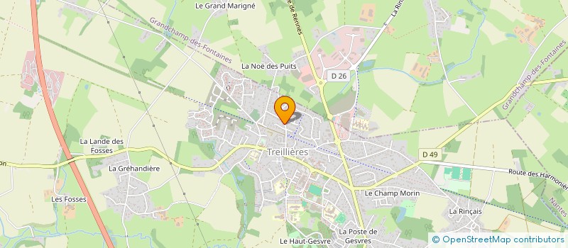 localisation de l'entreprise SCI TY COQ  TREILLIERES