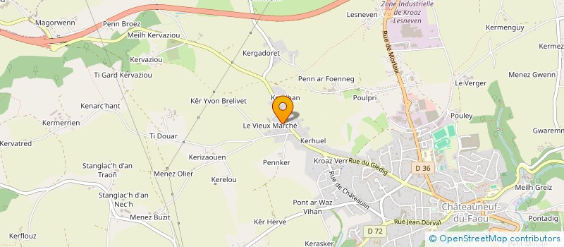 localisation de l'entreprise SCI TY COZ à CHATEAUNEUF-DU-FAOU